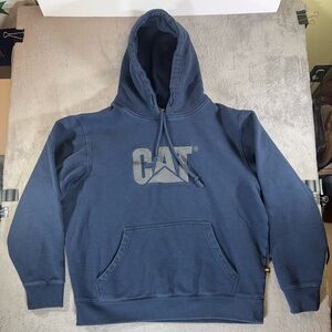 CAT Men's Navy Blue Hoodie Large
